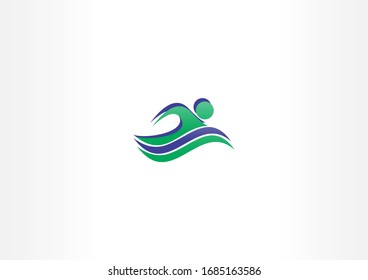 Creative Swimming Club Logo Design Template