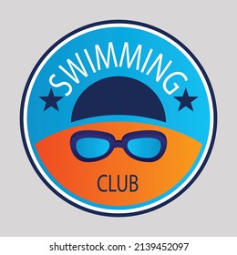 creative swimming logo set vector