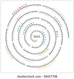 Creative swirl calendar 2010