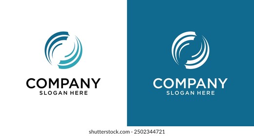 Creative swirl logo design with modern style premium vector