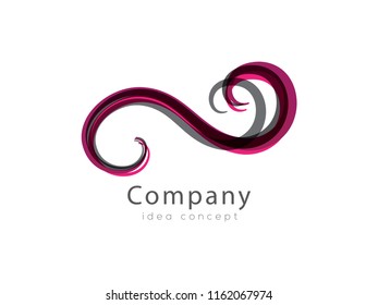 Creative Swoosh or Waves Concept Logo Design Template 
