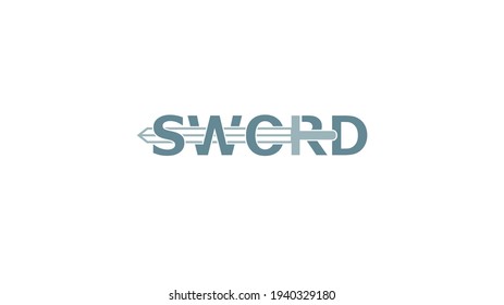 Creative Sword Letter Knife Logo-Vektorgrafik