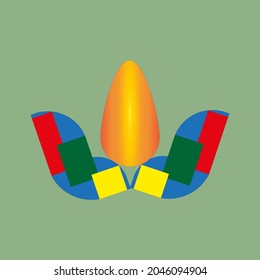 concepto de símbolo creativo. Logotipo de identidad corporativa, tamplate de diseño gráfico de la empresa.Icon. Ilustración del vector.EPS10