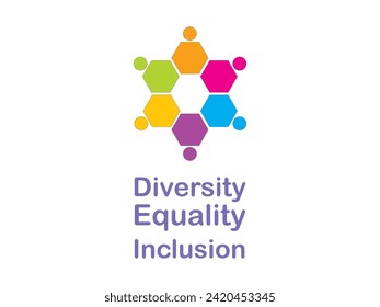 creative symbol concept of diversity, inclusion, people of different shapes, multi-ethnic community abstract logo idea. partnership, friends icon, corporate identity logo, company, cooperative, vector