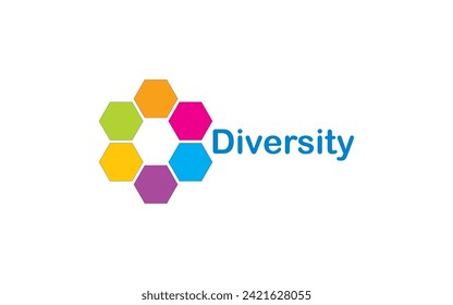 creative symbol concept of diversity, inclusion, people of different shapes, multi-ethnic community abstract logo idea. partnership, friends icon, corporate identity logo, company, cooperative, vector