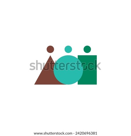 creative symbol concept of diversity, inclusion, people of different shapes, multi-ethnic community abstract logo idea. partnership, friends icon, corporate identity logo, company, cooperative, vector