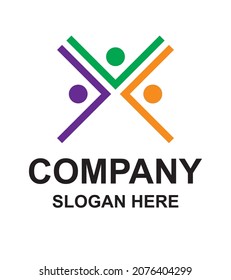 Creative Symbol Concept Of Diversity , Inclusion,people Of Different Shapes, Community Multi-ethnic Business Logo Abstract Idea. Partnership,friends Icon, Corporate Identity Logo, Company, Cooperative