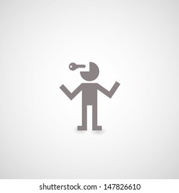 creative symbol for gray background