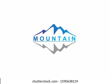 creative symbol of mountains with shadows concept design