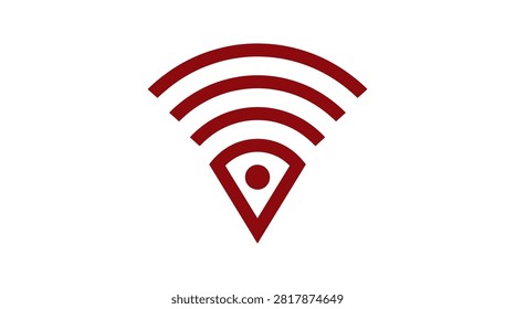 Creative symbol for public hotspots, connectivity services, or local networking.