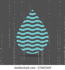 Creative symbol of  water drop. Vector EPS10