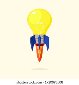 Creative symbols, rocket lights that burst out, for business
