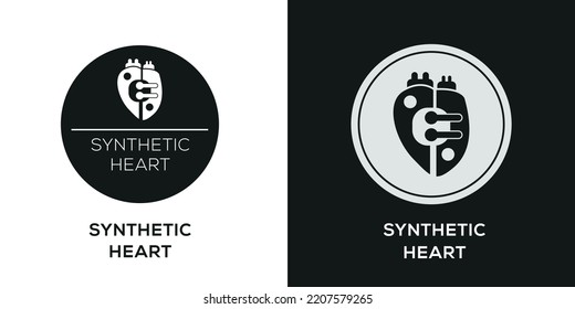 Creative (Synthetic heart) Icon, Vector sign.