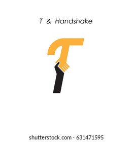 Creative T- letter icon abstract logo vector design.Business offer,partnership icon.Corporate business and industrial logotype symbol.Vector illustration