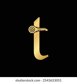 Logotipo da chave de imobiliário da Creative T