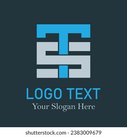 Creative T and S logo design vector image
