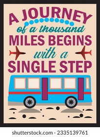 A creative T shirt design on favorite hobby Travelling 
