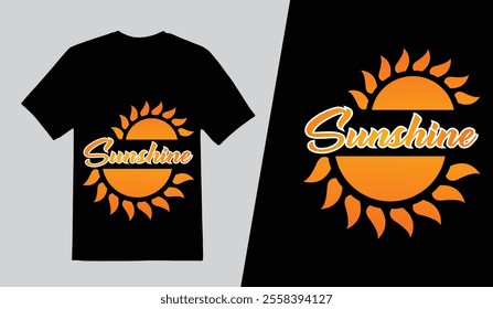 Creative t shirt design template. Sunshine
