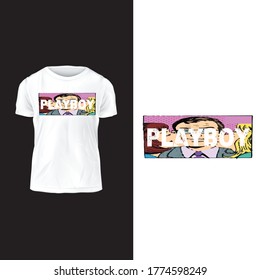 Creative t shirt design vector for playboy