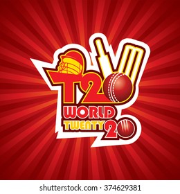 creative T20 cricket world cup banner design vector