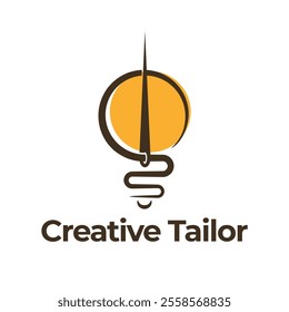 creative tailor flat minimalist logo design