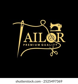 creative tailor logo symbol vector illustration design