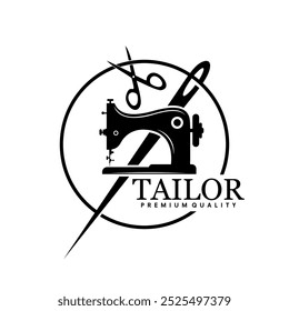 creative tailor logo symbol vector illustration design