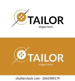 Creative tailor logo. Vector illustration.