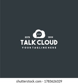 Creative talk cloud logo design
