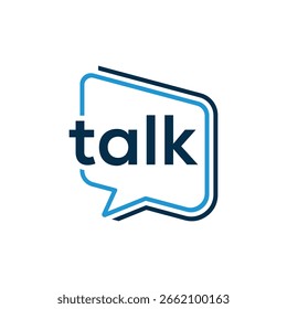 criativo talk logotipo design, bolhas de som gráfico ícone do vetor modelo