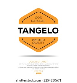 Creativo (Tangelo), etiqueta Tangelo, ilustración vectorial.