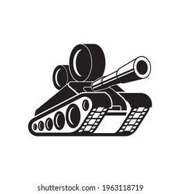 Creative Tank Camera Cameraman Action War Film Movie Video Cinema Production logo design