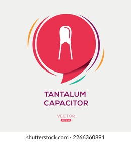 Creative (Tantalum capacitor) Icon, Vector sign.