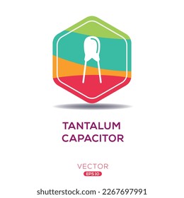 Creative (Tantalum capacitor) Icon, Vector sign.