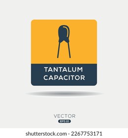 Creative (Tantalum capacitor) Icon, Vector sign.