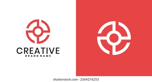 Creative target logo design, target symbol combined with circle sign