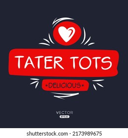 Creative (Tater tots) logo, Tater tots sticker, vector illustration.