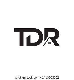 creative TDR letter logowith real estate logo design