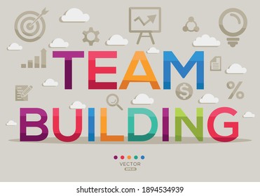 Creative Team Building Banner Word Icon Stock Vector (royalty Free 