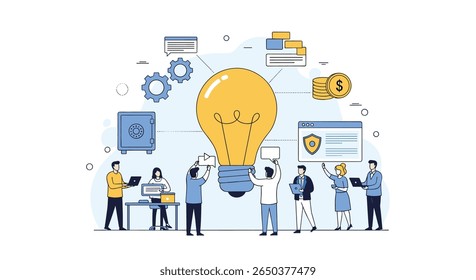 Creative Team Collaborates on Innovative Business Strategy Development