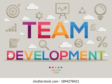 Creative (team development) Banner Word with Icon ,Vector illustration.