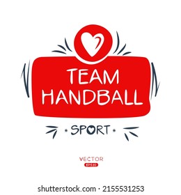 Creative (Team Handball) Sport, Vektorgrafik.