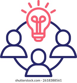 Creative Team Icon Color Vector Illustration
