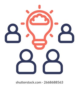 Creative Team Icon Element For Design And Vector