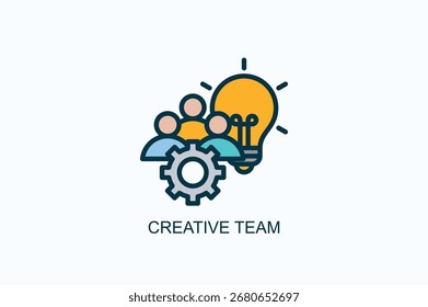 Icono De Equipo Creativo O Ilustración vectorial Aislada Del Logotipo