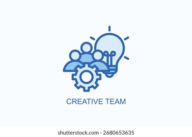 Icono De Equipo Creativo O Ilustración vectorial Aislada Del Logotipo