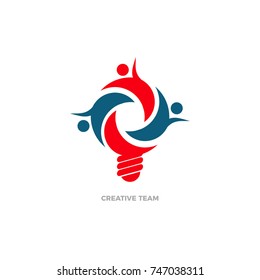 Creative Team Light Bulb Logo