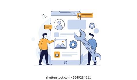 Equipe criativa Otimizando o design da interface de usuário digital para uma melhor experiência do cliente