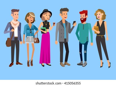 Creative team people. Teamwork, designer programmer, boss, team leader group portrait