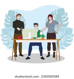 Creative team working on new project